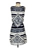 Chic 100% Polyester Graphic Blue Casual Dress Size S - photo 2
