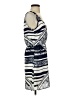 Chic 100% Polyester Graphic Blue Casual Dress Size S - photo 4