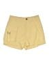 Shein 100% Polyester Yellow Khaki Shorts Size M - photo 1
