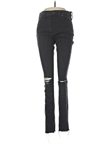 Madewell Tall 9" Mid-Rise Skinny Jeans in Black Sea (view 1)