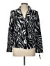 Notations Animal Print Black Blazer Size L - photo 1