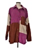 Entro Color Block Purple Coat Size M - photo 1