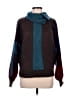 Escada 100% Mohair Plaid Teal Wool Pullover Sweater Size EU 38 / US 8 - photo 1