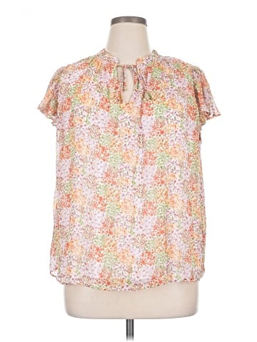 LC Lauren Conrad Short Sleeve Blouse (view 1)