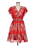 Taylor 100% Polyester Paisley Red Casual Dress Size 6 - photo 1