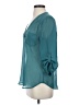 Maurices 100% Polyester Teal 3/4 Sleeve Blouse Size S - photo 5