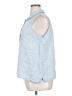 Flax Blue Sleeveless Button-Down Shirt Size 14 (L) - photo 5