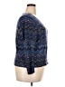 Talbots Chevron-herringbone Blue Pullover Sweater Size 2X Petite - photo 4