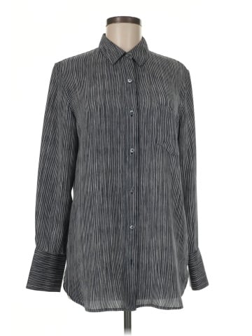 Theory Long Sleeve Silk Top (view 1)