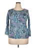 Talbots Paisley Teal Long Sleeve Top Size 2X (estimated, petite) - photo 1