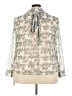 Pendleton 100% Polyester Silver 3/4 Sleeve Blouse Size 18 - photo 2