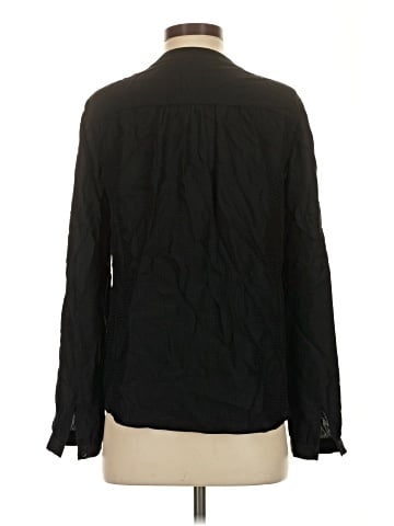 Theory Long Sleeve Silk Top (view 2)