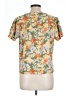 L.L.Bean Floral Yellow Short Sleeve Blouse Size L - photo 2