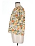 L.L.Bean Floral Yellow Short Sleeve Blouse Size L - photo 5