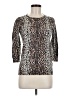 J.Crew Factory Store 100% Cotton Animal Print Brown Pullover Sweater Size M - photo 1