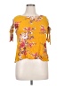 Bebop Yellow Short Sleeve Blouse Size XL - photo 1