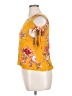 Bebop Yellow Short Sleeve Blouse Size XL - photo 5