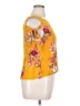Bebop Yellow Short Sleeve Blouse Size XL - photo 4