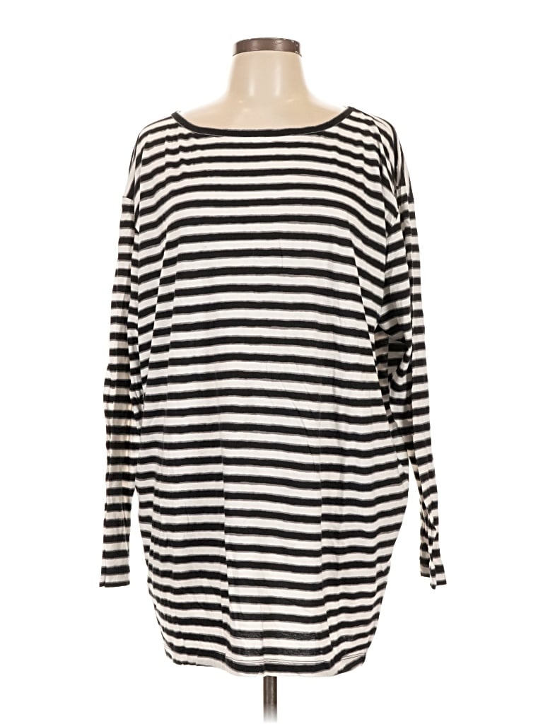 Pre-owned Bcbgmaxazria 3/4 Sleeve T-shirt In Silver