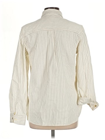 Madewell Denim Classic Button-Up Shirt in Pinstripe (view 2)
