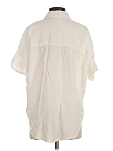 Madewell White Cotton Courier Shirt (view 2)