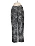 Harold's 100% Silk Print Silver Silk Pants Size 4 - photo 1
