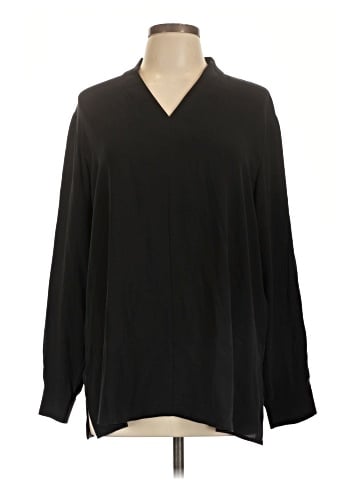 Eileen Fisher Long Sleeve Silk Top (view 1)