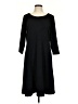 Lands' End Solid Black Casual Dress Size L - photo 1