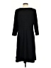 Lands' End Solid Black Casual Dress Size L - photo 2