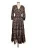 Max Studio Paisley Brown Casual Dress Size M - photo 1