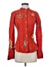 3J Workshop 100% Cotton Red Long Sleeve Blouse Size S - photo 1
