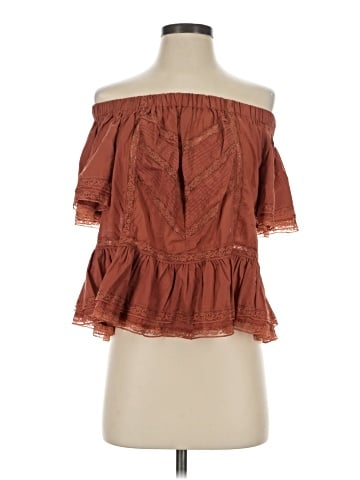En Creme Short Sleeve Blouse (view 1)