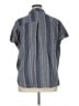 Natural Reflections 100% Cotton Stripes Blue Short Sleeve Button-Down Shirt Size XL - photo 2
