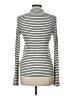 Joie Stripes Silver Turtleneck Sweater Size L - photo 2