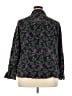 Basic Editions Floral Green Long Sleeve Blouse Size 2X - photo 2
