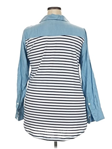 Lane Bryant 3/4 Sleeve Button-Down Shirt (view 2)