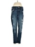 Express Hearts Blue Jeans Size 4 - photo 1