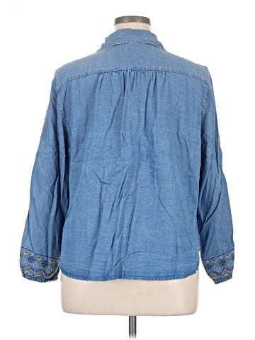 Alfred Dunner 3/4 Sleeve Button-Down Shirt (view 2)