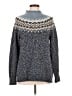 L.L.Bean 100% Cotton Chevron-herringbone Blue Pullover Sweater Size L - photo 1