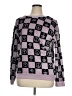 Wound Up 100% Polyester Checkered-gingham Purple Pullover Sweater Size XL - photo 1