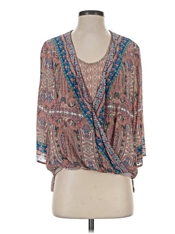 Tolani 3/4 Sleeve Silk Top (view 1)