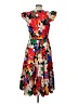 Vince Camuto 100% Polyester Floral Red Cocktail Dress Size 12 - photo 2