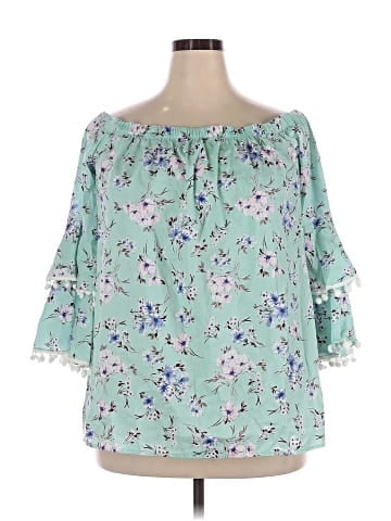 No Comment 3/4 Sleeve Blouse (view 1)