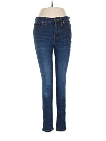 Madewell 9" Mid-Rise Skinny Jeans in Larkspur Wash: TENCEL&trade; Denim Edition (view 1)