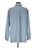 J.Jill 100% Polyester Solid Blue Long Sleeve Blouse Size M - photo 2