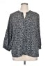 Jachs Girlfriend 100% Polyester Gray 3/4 Sleeve Blouse Size XL - photo 1
