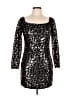 Motel 100% Polyester Metallic Black Cocktail Dress Size L - photo 1