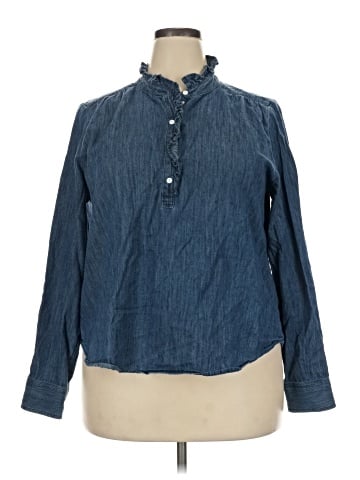 Caslon Long Sleeve Blouse (view 1)