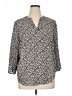 Maurices 100% Polyester Gray 3/4 Sleeve Blouse Size 14 (0) - photo 1