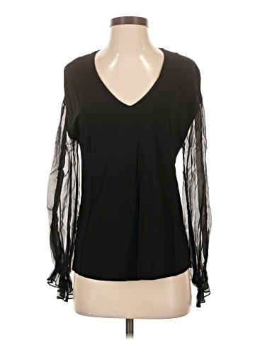 Lola & Sophie Long Sleeve Silk Top (view 1)